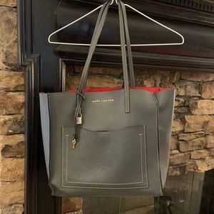 Mark Jacobs gray leather tote
